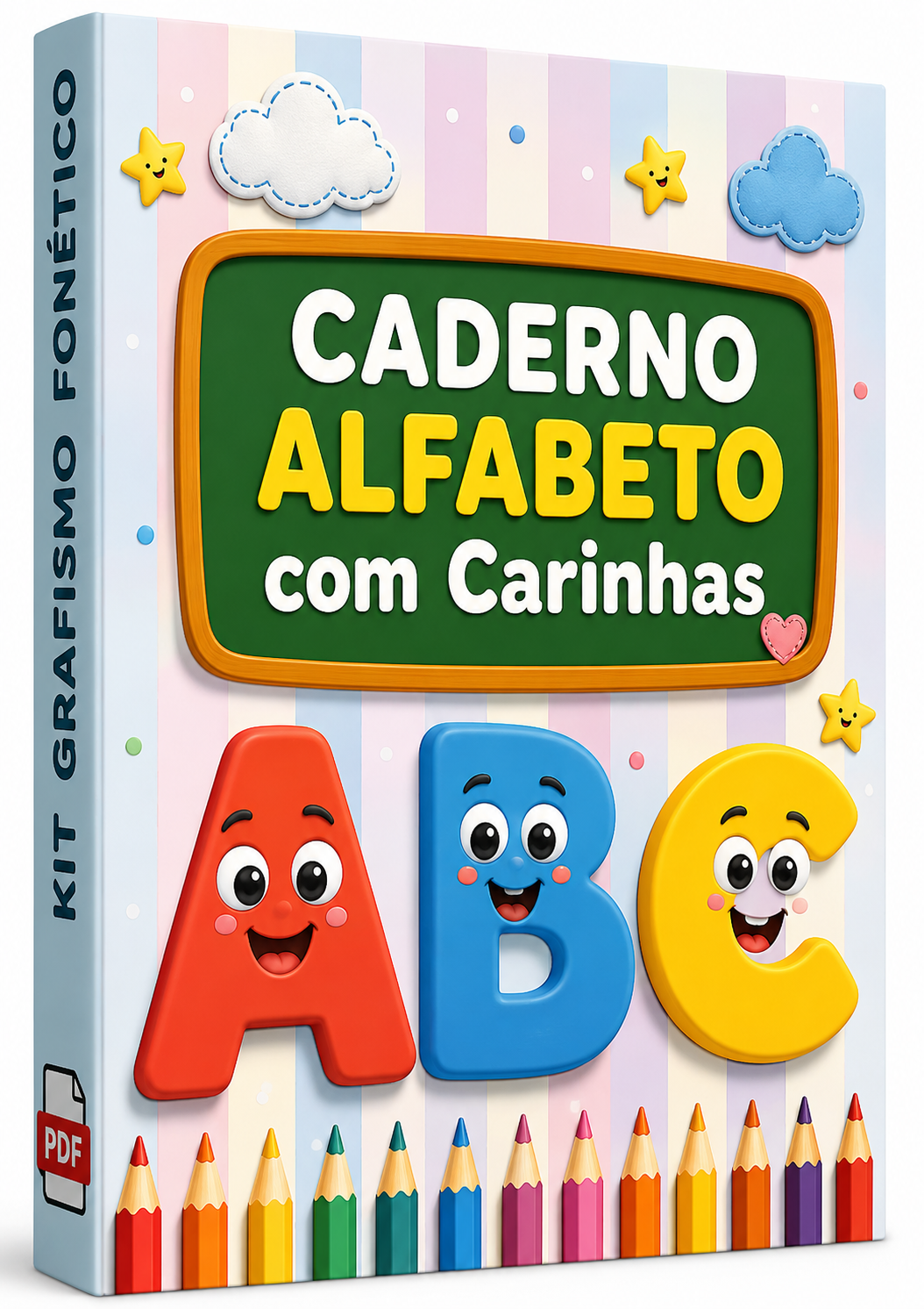 Caderno Alfabeto com Carinhas